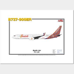 Boeing B737-900ER - Batik Air (Art Print) Posters and Art